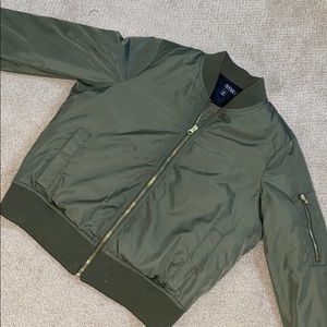 Army Green bomber jacket!
